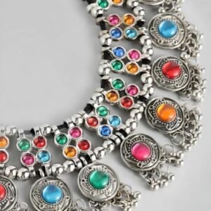 Home multi colour oxidised stone style jewellery set