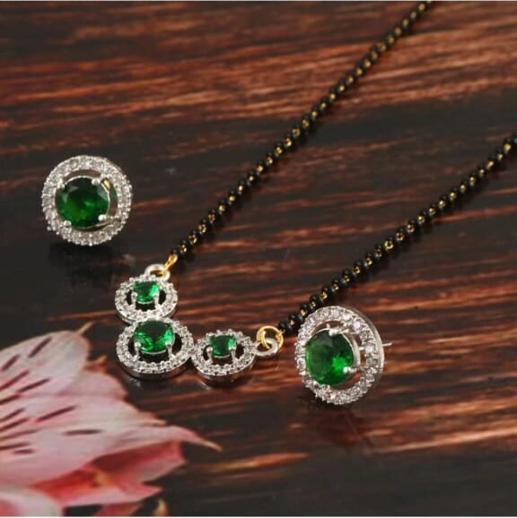 ad mangalsutra with earrings – 24 inch | zircon stones | handmade alloy for housewives & working women ad mangalsutra with earrings – 24 inch | zircon stones | handmade alloy for housewives & working women